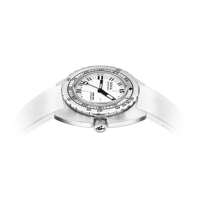 DOXA Sub 300 Whitepearl Rubber - 821.10.011.10