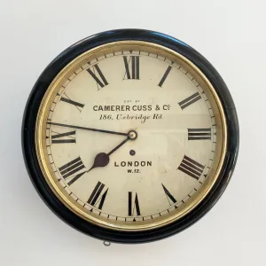 Early Twentieth Century Ebonised Fusee Wall Clock by Camerer Cuss of London