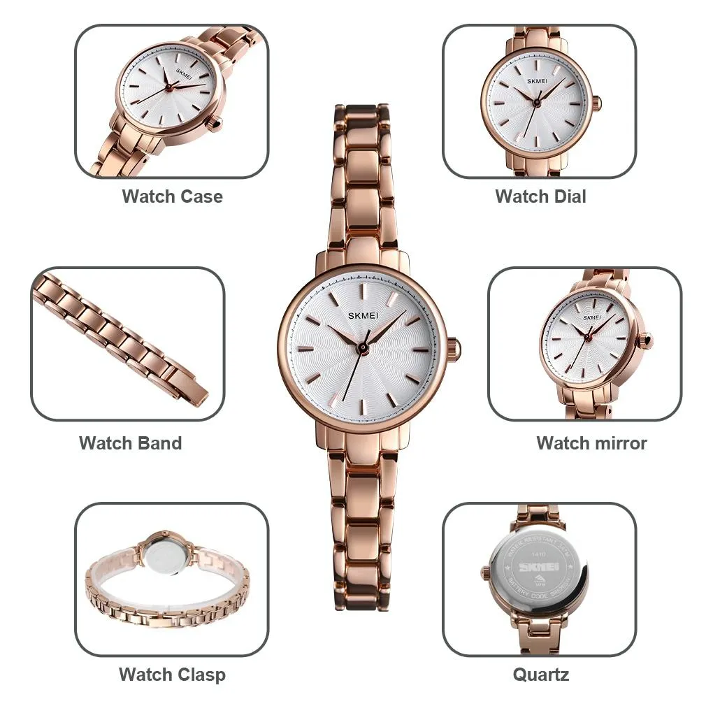 European Fashion Women Quartz Watch with Steel Band - Business and Leisure