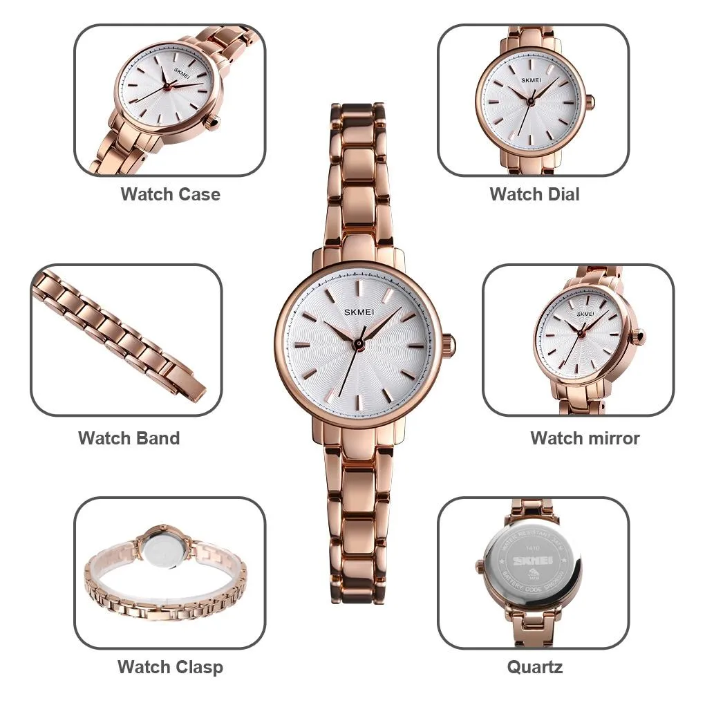 European Fashion Women Quartz Watch with Steel Band - Business and Leisure