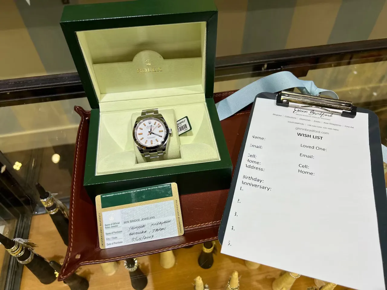 Exclusive 40mm Rolex Milgauss "Who cares I'm already late" custom dial blue font