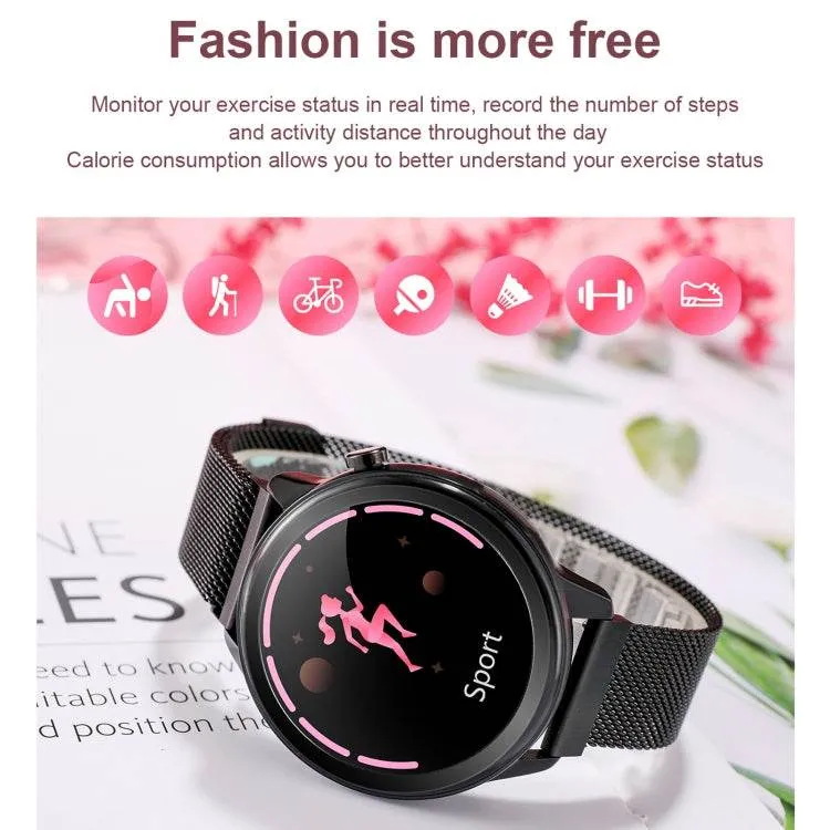 F80 1.3" IP68 Waterproof Smart Watch for Women with Body Temperature & Blood Pressure Monitoring, Menstrual Cycle Alerts