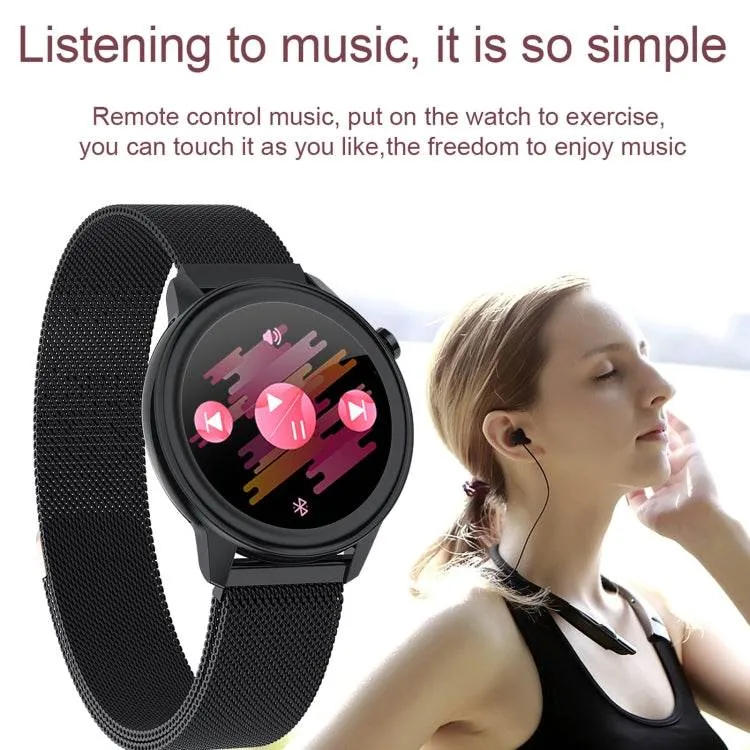 F80 1.3" IP68 Waterproof Smart Watch for Women with Body Temperature & Blood Pressure Monitoring, Menstrual Cycle Alerts