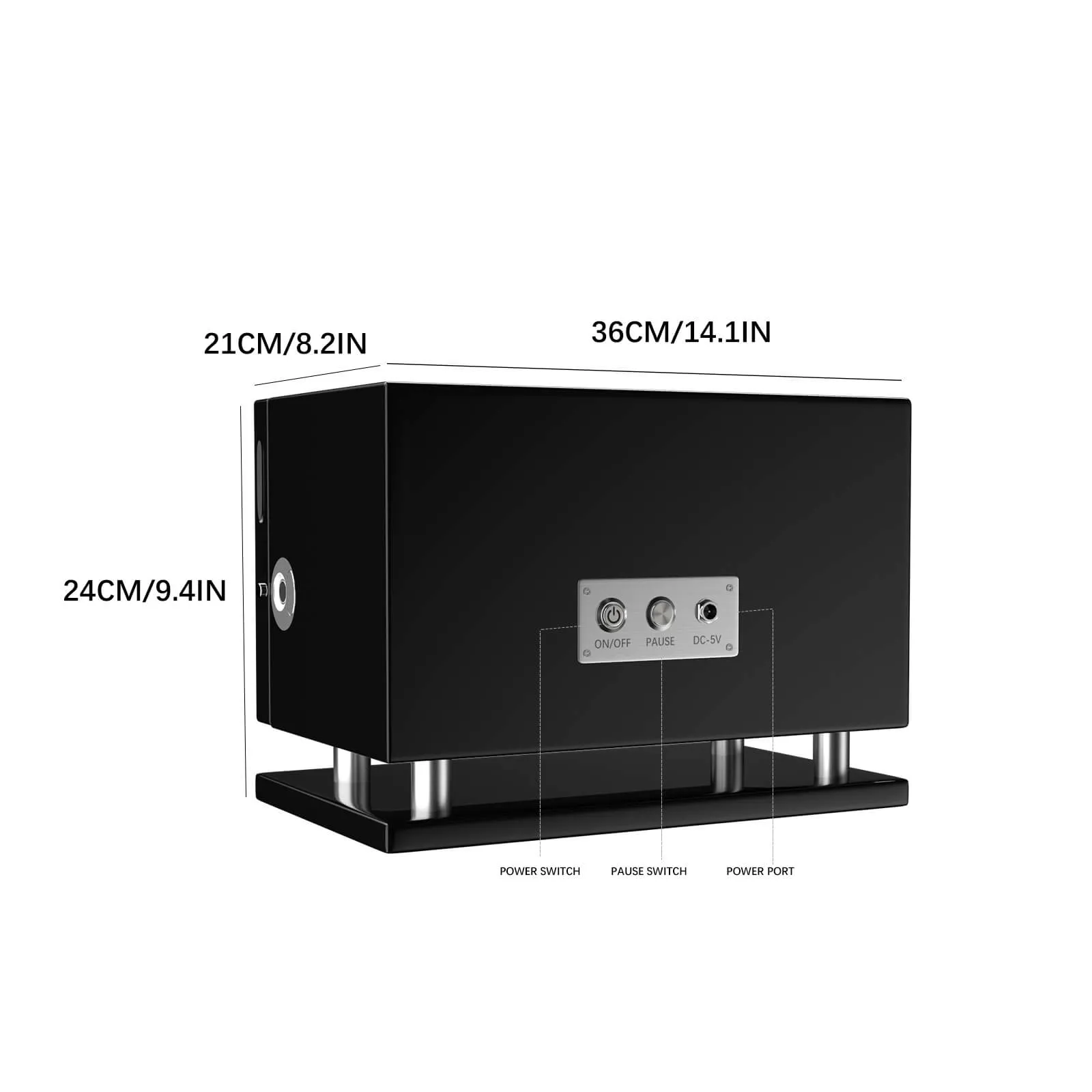 Fingerprint Unlock Watch Winder for 3 Slot Winding Spaces Automatic Watches with LCD Touchscreen Control