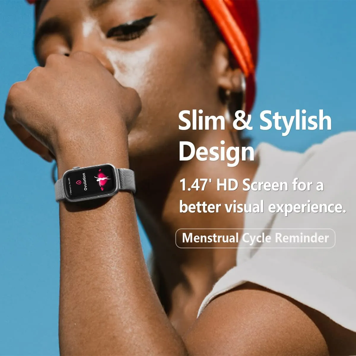 Fitness Tracker with Heart Rate Monitor, Blood Pressure Watch for Women