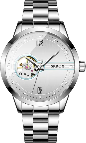 FORSINING Mens Mechanical Tourbillon Watches Self-Wind Automatic Wrist Watch with Stainless Steel Strap