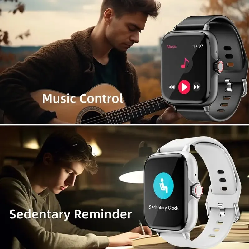 Full Touch Screen Smart Watch with Activity Tracker, Call & Message Functions, Pedometer & More