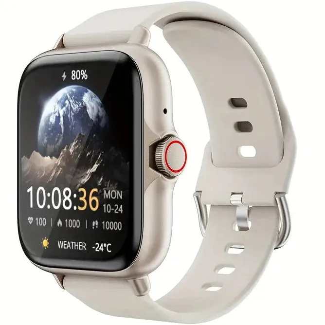 Full Touch Screen Smart Watch with Activity Tracker, Call & Message Functions, Pedometer & More