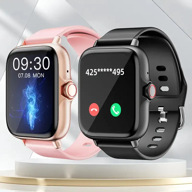 Full Touch Screen Smart Watch with Activity Tracker, Call & Message Functions, Pedometer & More