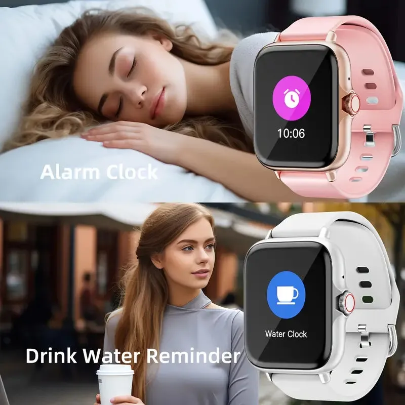 Full Touch Screen Smart Watch with Activity Tracker, Call & Message Functions, Pedometer & More