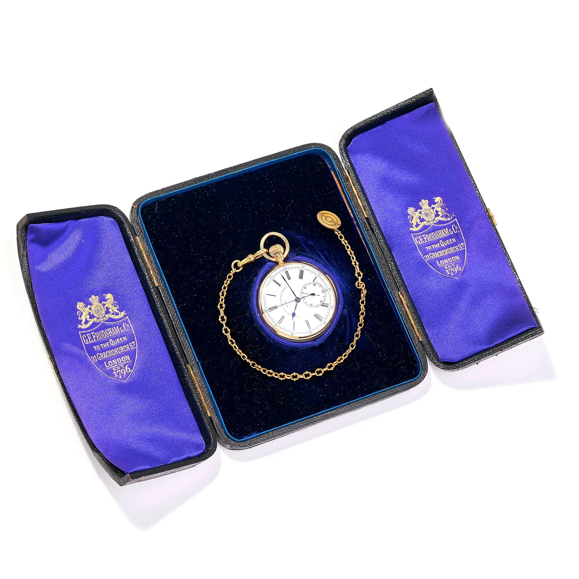 G. E. Frodsham & Co. 44mm Chronograph with Chain, c. 1890
