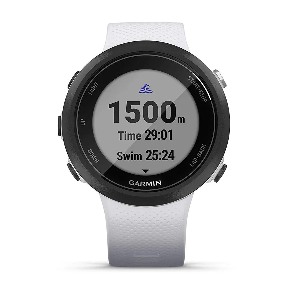 Garmin Swim 2 GPS White Silicone Band Digital Dial Swimming Smart Watch - 010-02247-01