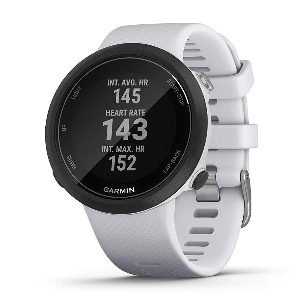 Garmin Swim 2 GPS White Silicone Band Digital Dial Swimming Smart Watch - 010-02247-01