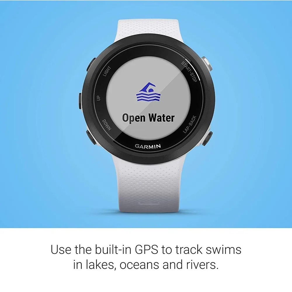 Garmin Swim 2 GPS White Silicone Band Digital Dial Swimming Smart Watch - 010-02247-01