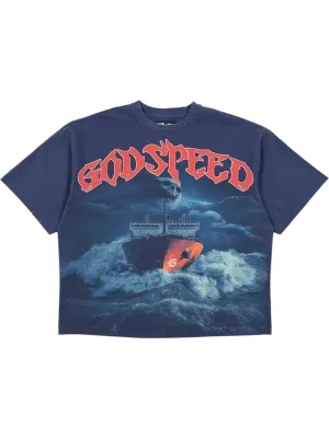 Godspeed Sea Sick T-Shirt (Navy) - GSSSNAVY