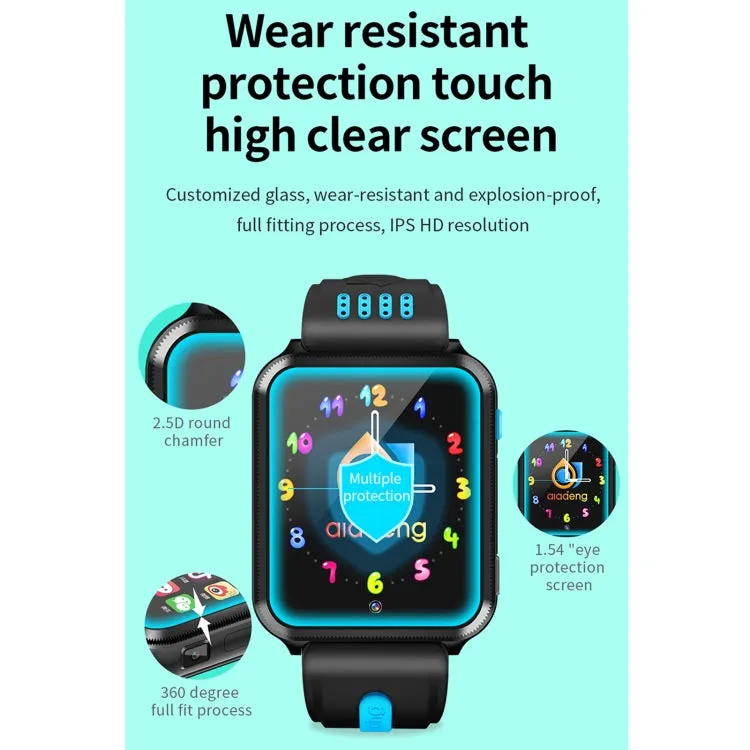 H1 1.54 inch Full-fit Screen Dual Cameras Smart Phone Watch, Support SIM Card / GPS Tracking / Real-time Trajectory / Temperature Monitoring(Silver Pink)