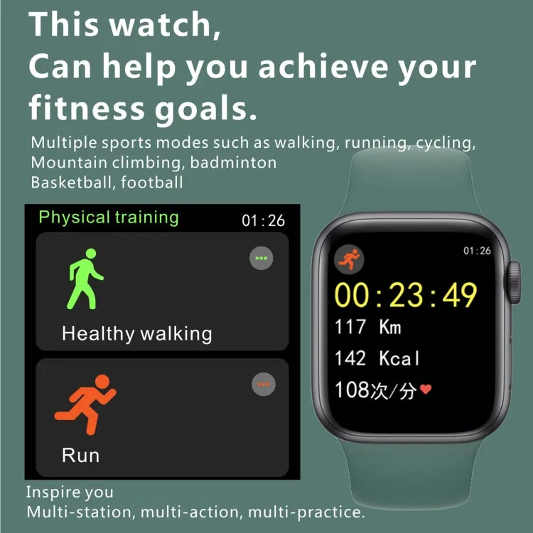 H55Pro 1.4 inch TFT Screen Smart Bluetooth Watch, Support Sleep Monitor / Heart Rate Monitor / Blood Pressure Monitor, Style: Silicone Strap(Green)