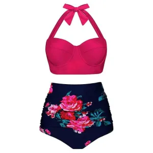 Halter High-Rise Bikini Set  Stylish and Comfortable Beachwear