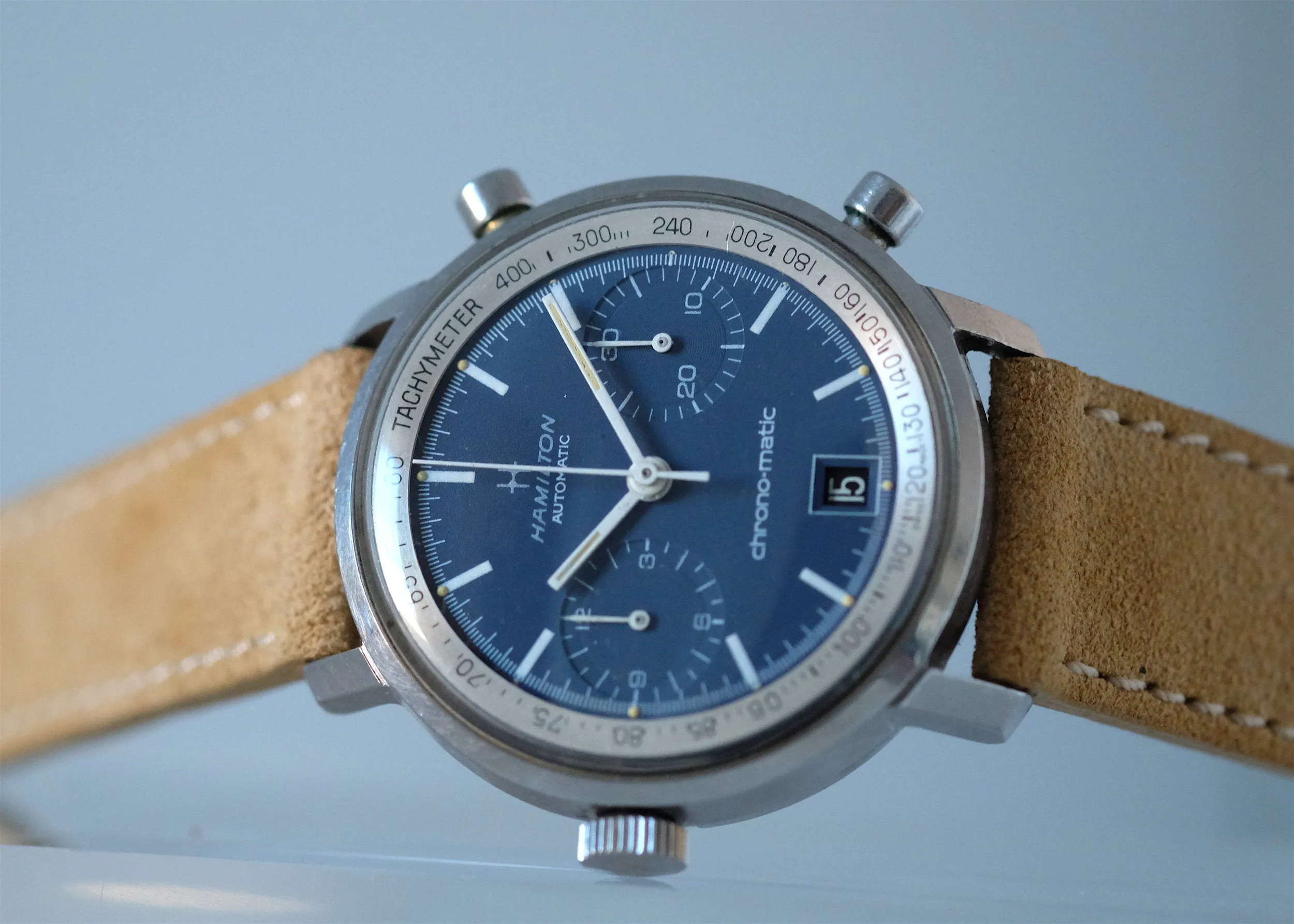 Hamilton "Chrono-Matic" with Blue Dial