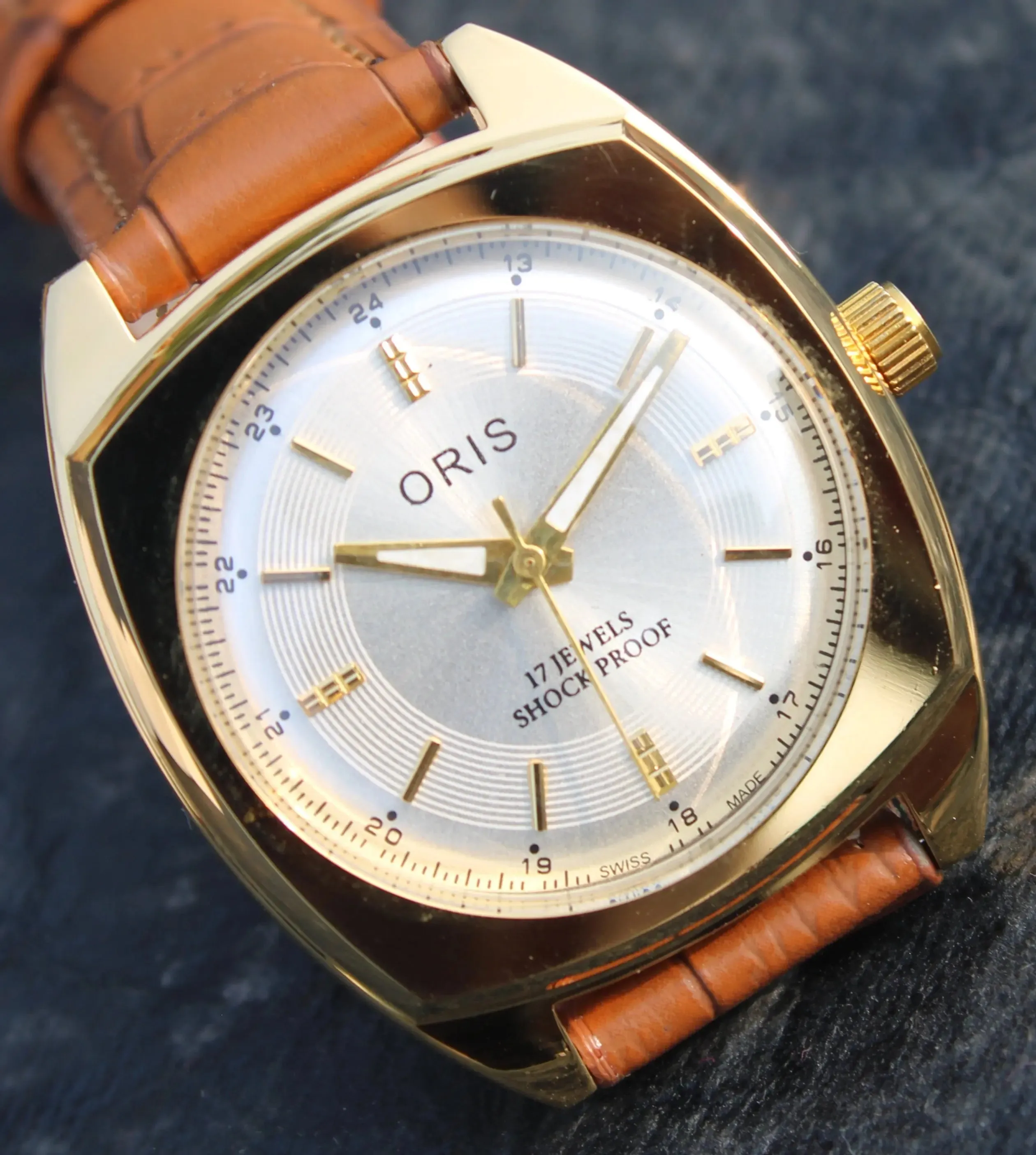 Hand Winding Watch ORIS Vintage 17 Jewels FHF ST96 Mechanical Hand Wind Swiss Made
