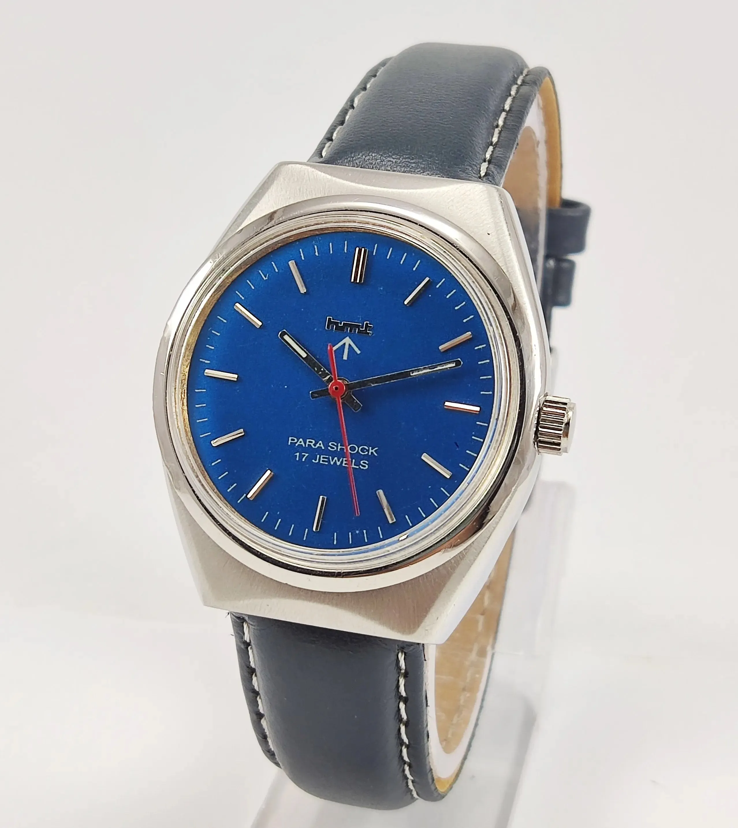 HMT Para Shock 17 Jewels Blue Dial Hand winding Men's Watch
