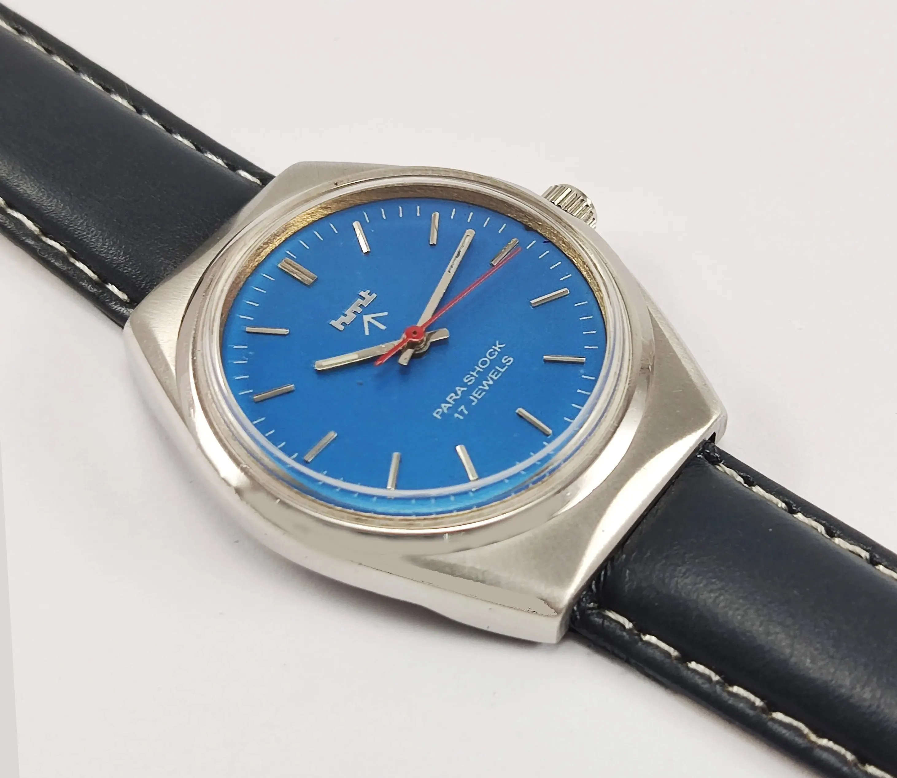 HMT Para Shock 17 Jewels Blue Dial Hand winding Men's Watch