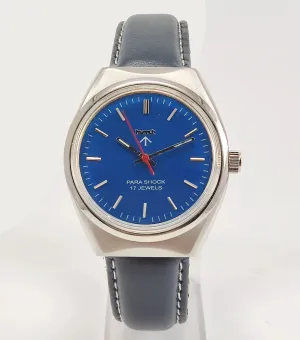 HMT Para Shock 17 Jewels Blue Dial Hand winding Men's Watch
