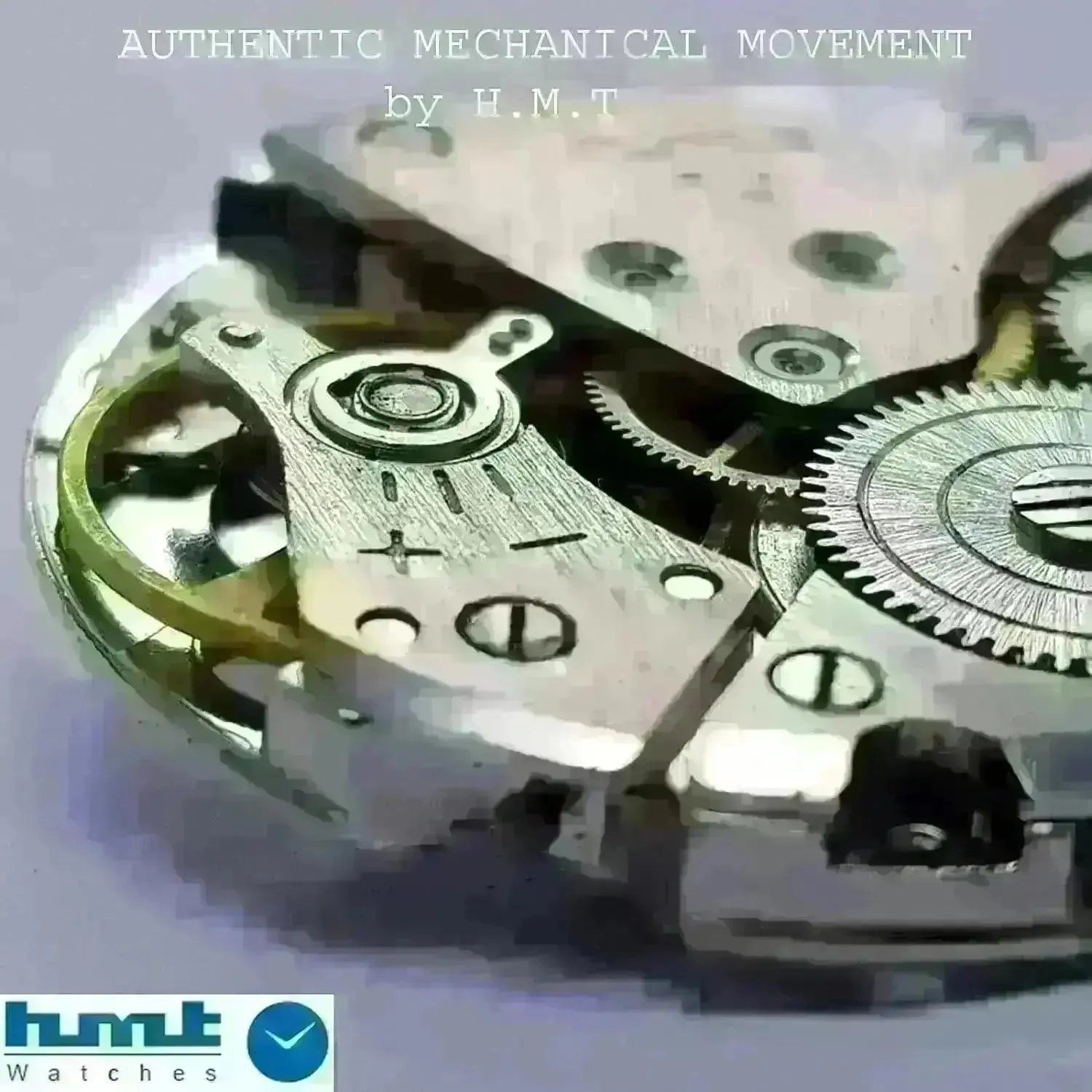 HMT Pilot Para Shock 17 Jewels Green Dial Mechanical Hand winding Men's Wrist Watch