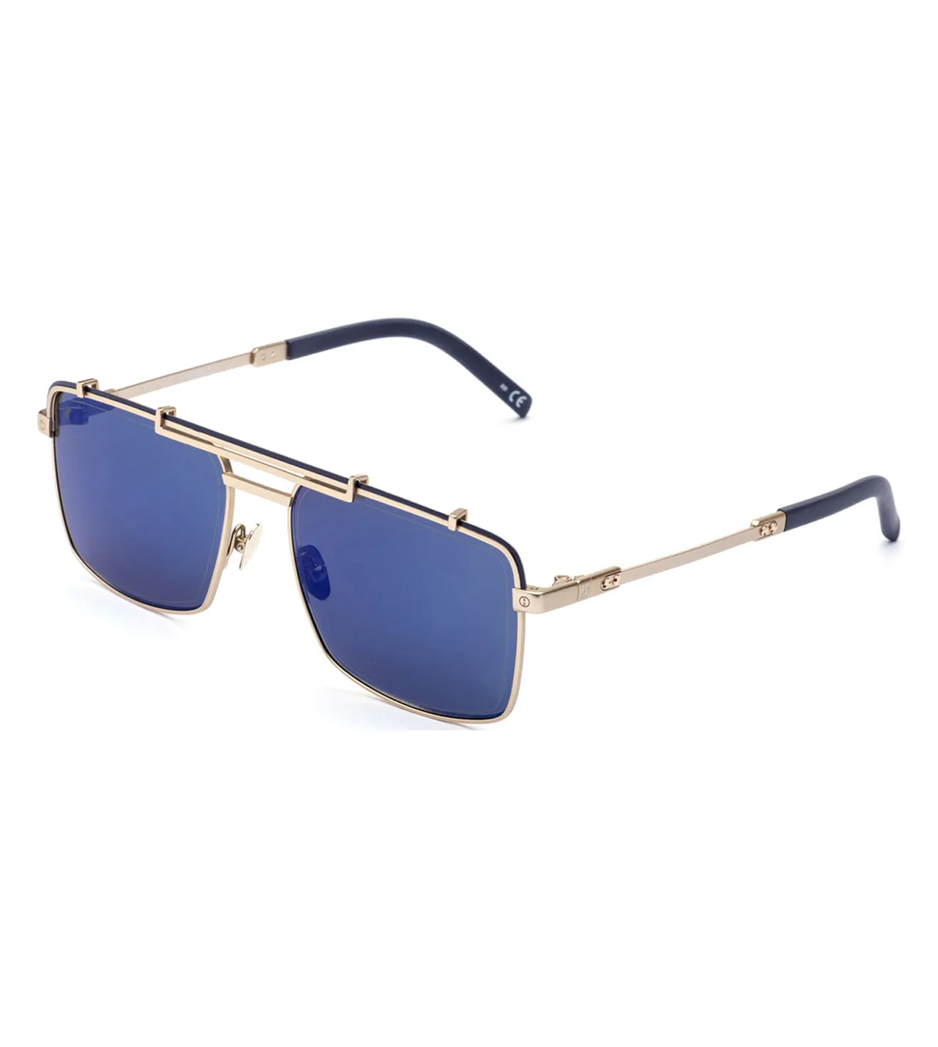 Hublot Unisex Blue-mirrored Square Sunglasses