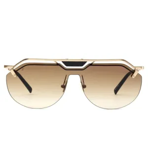 Hublot Unisex Brown Gradient Aviator Sunglasses