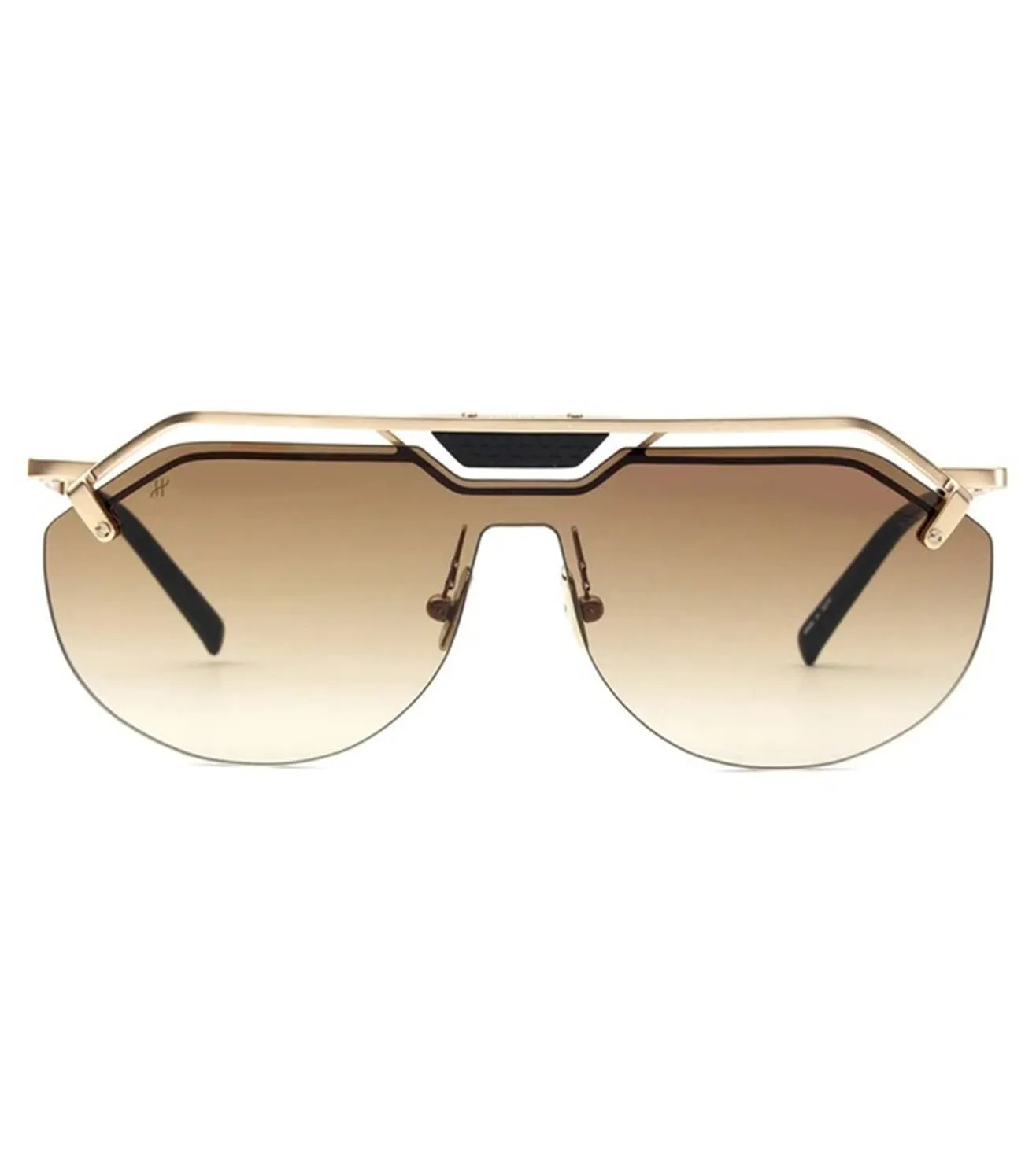 Hublot Unisex Brown Gradient Aviator Sunglasses
