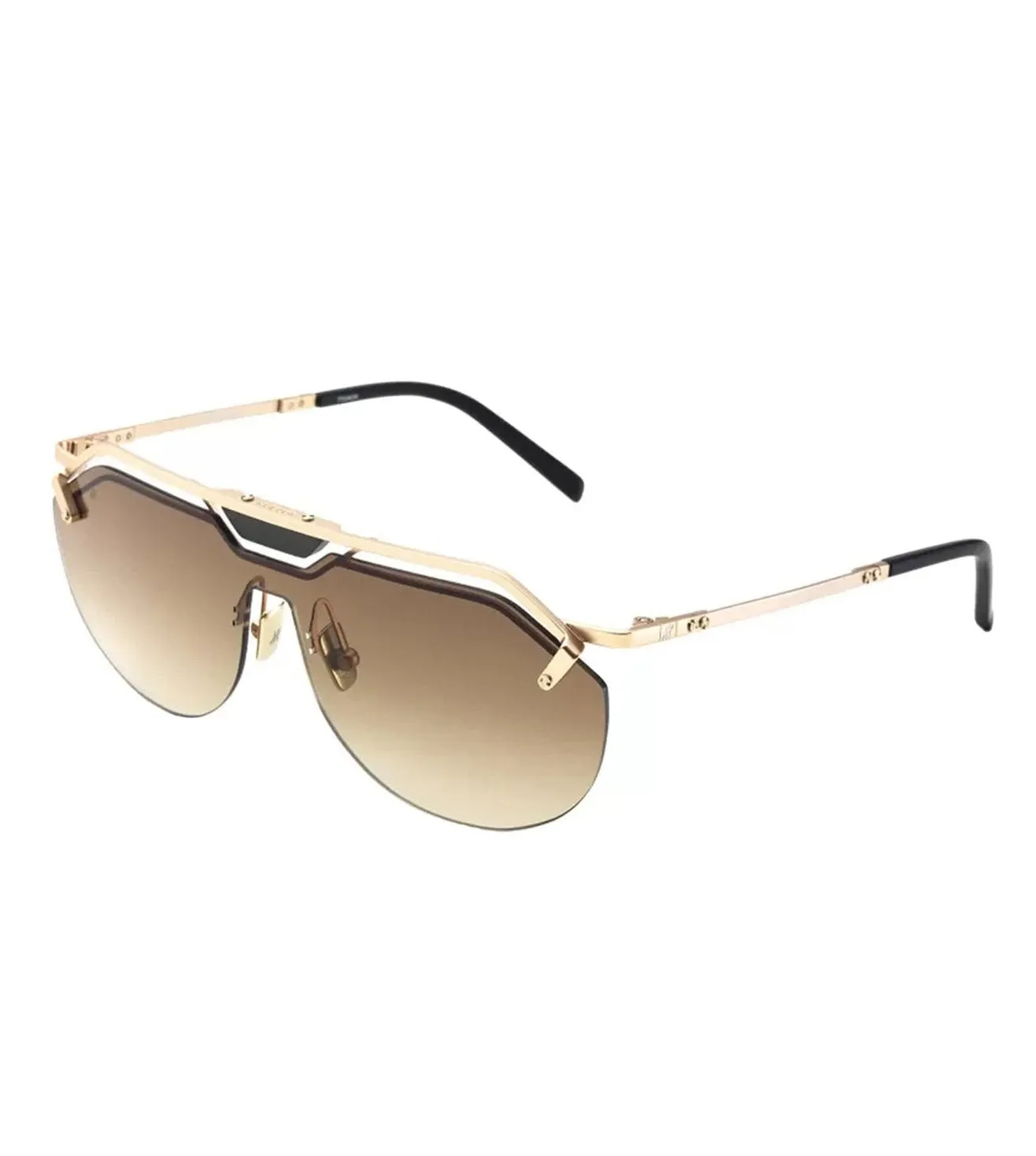 Hublot Unisex Brown Gradient Aviator Sunglasses