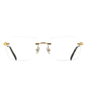 Hublot Unisex Gold Rectangular Optical Frame