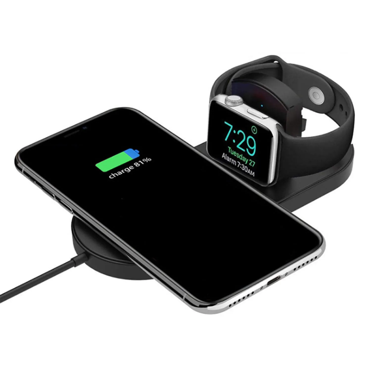 IMGadgets- Dual Wireless Charger for Smart Watch and Other Qi-Enabled Smart Devices
