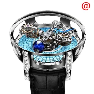Jacob & Co. Astronomia Tourbillon Baguette Hand Wind Blue Dial Watch AT800.30.BD.BI.B
