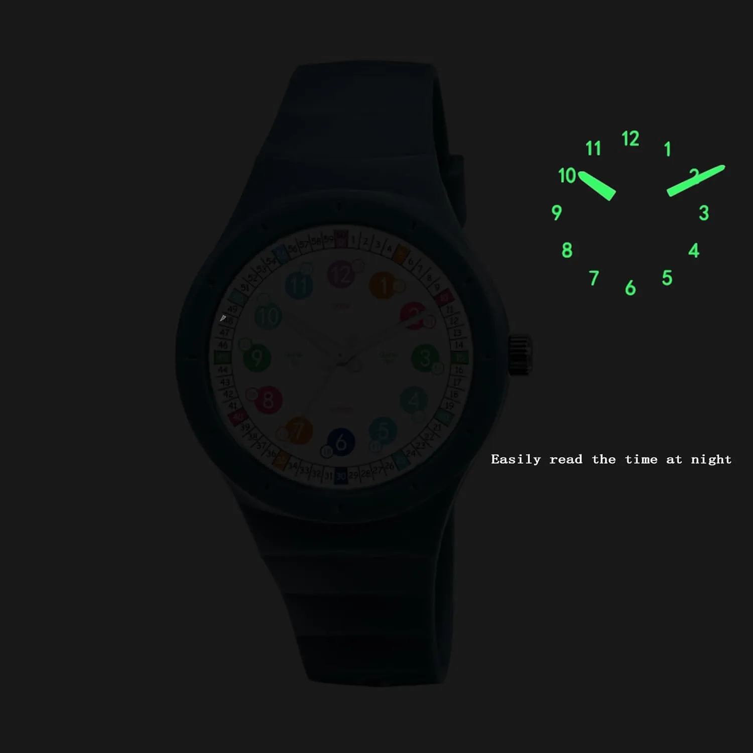 Kids Analog WatchWaterproof Watch for Kids Boys Girls Ages 3-16Soft Band Learning Time Teacher Easy to Read Analog Sport Outdoor Children Watches, Luminous Watch, Kids GiftsBoys Girls Watch