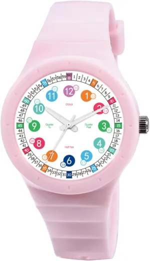 Kids Analog WatchWaterproof Watch for Kids Boys Girls Ages 3-16Soft Band Learning Time Teacher Easy to Read Analog Sport Outdoor Children Watches, Luminous Watch, Kids GiftsBoys Girls Watch