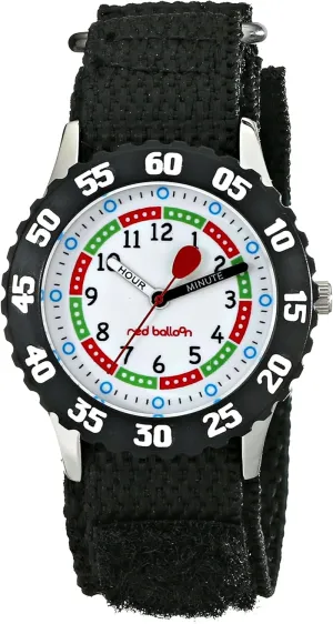 Kids' Bezel Stainless Steel Time Teacher Analog Nylon Strap Watch