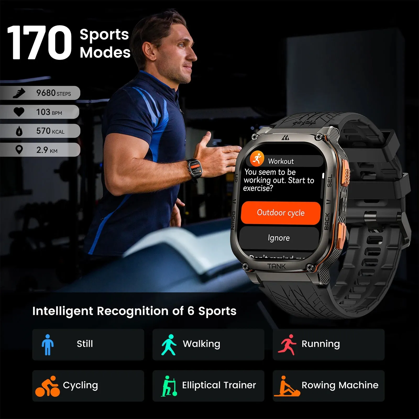 Kospet Tank M3 Ultra GPS Smartwatch with FREE Strap and Screen Protector