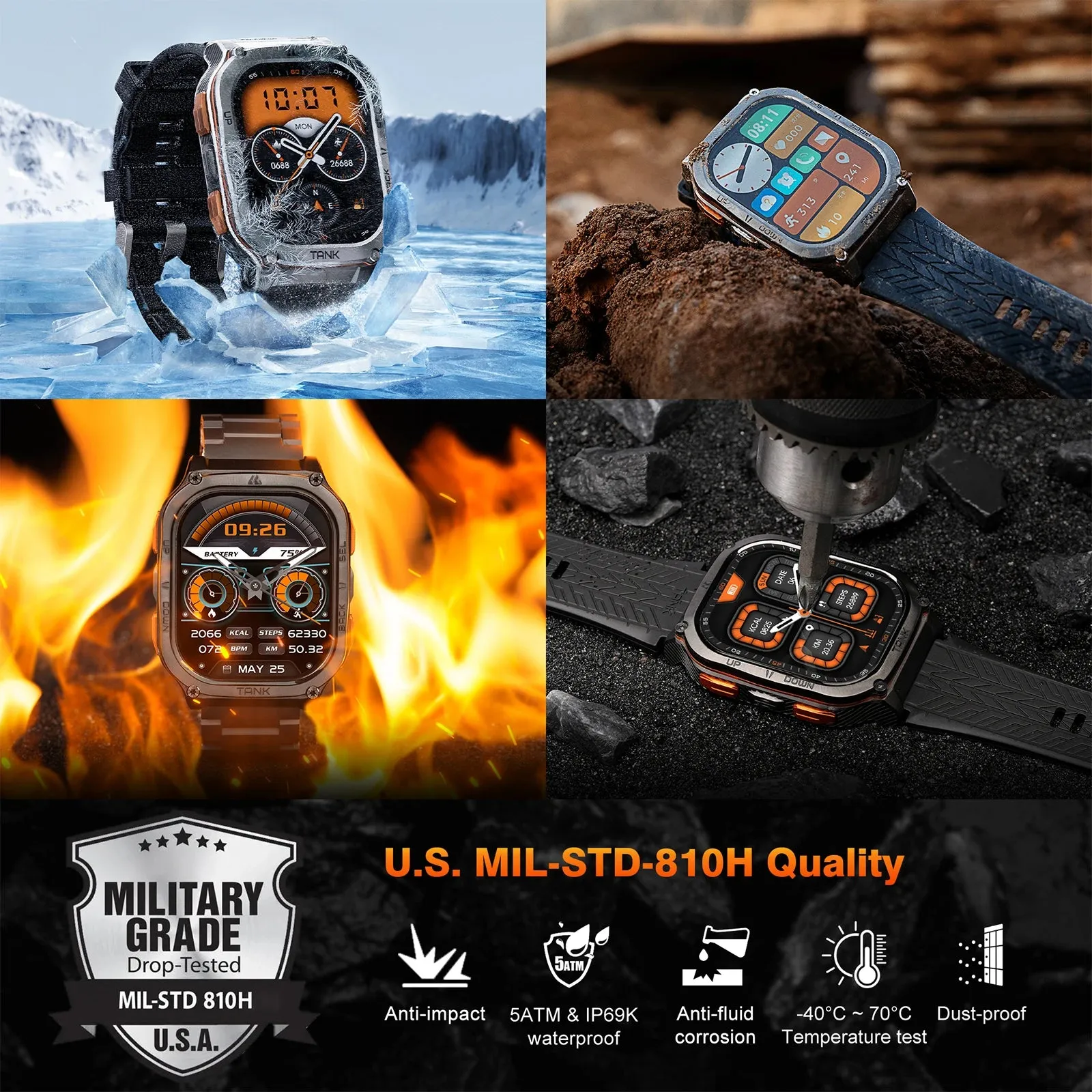 Kospet Tank M3 Ultra GPS Smartwatch with FREE Strap and Screen Protector