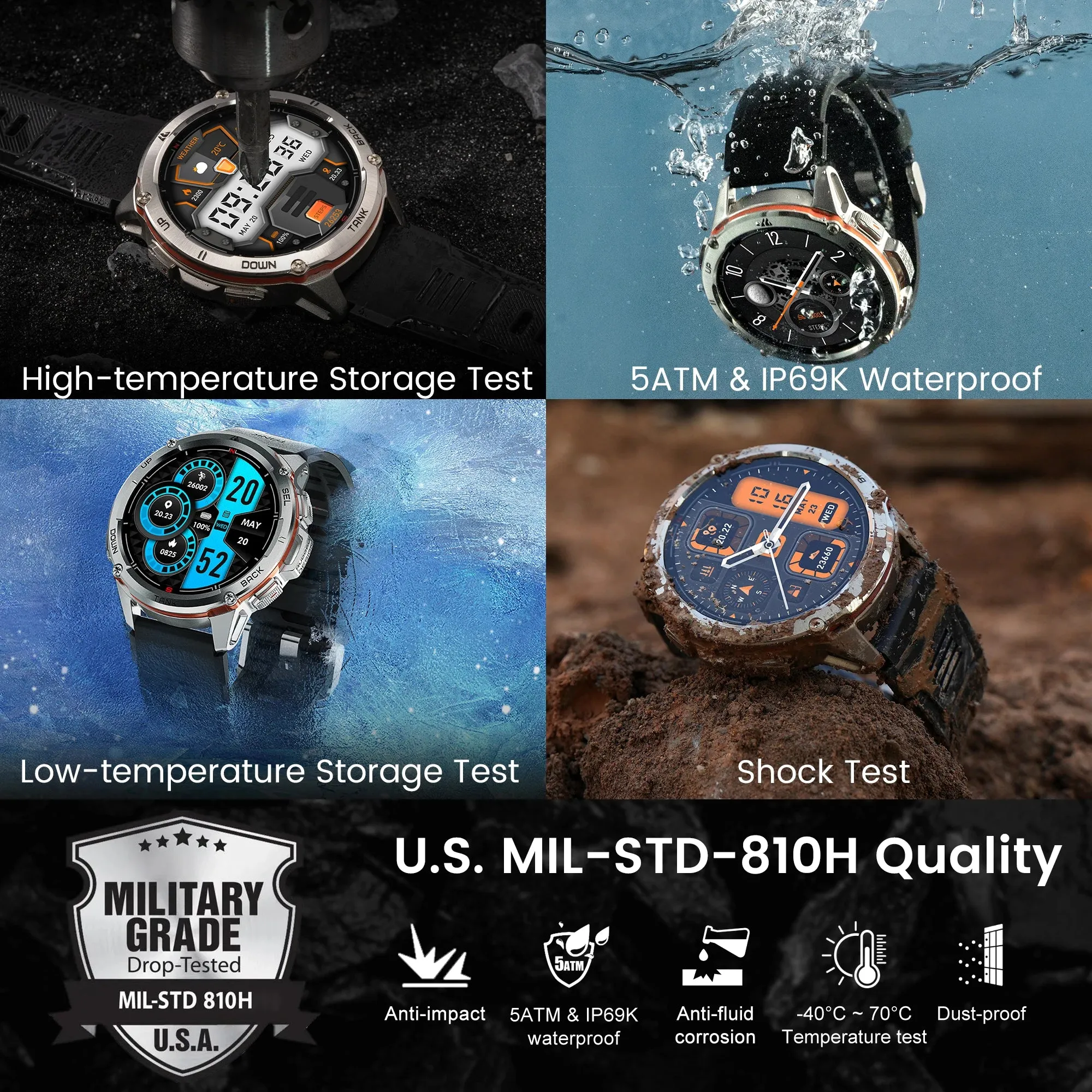 Kospet Tank T3 Ultra GPS Smartwatch with FREE Strap and Screen Protector