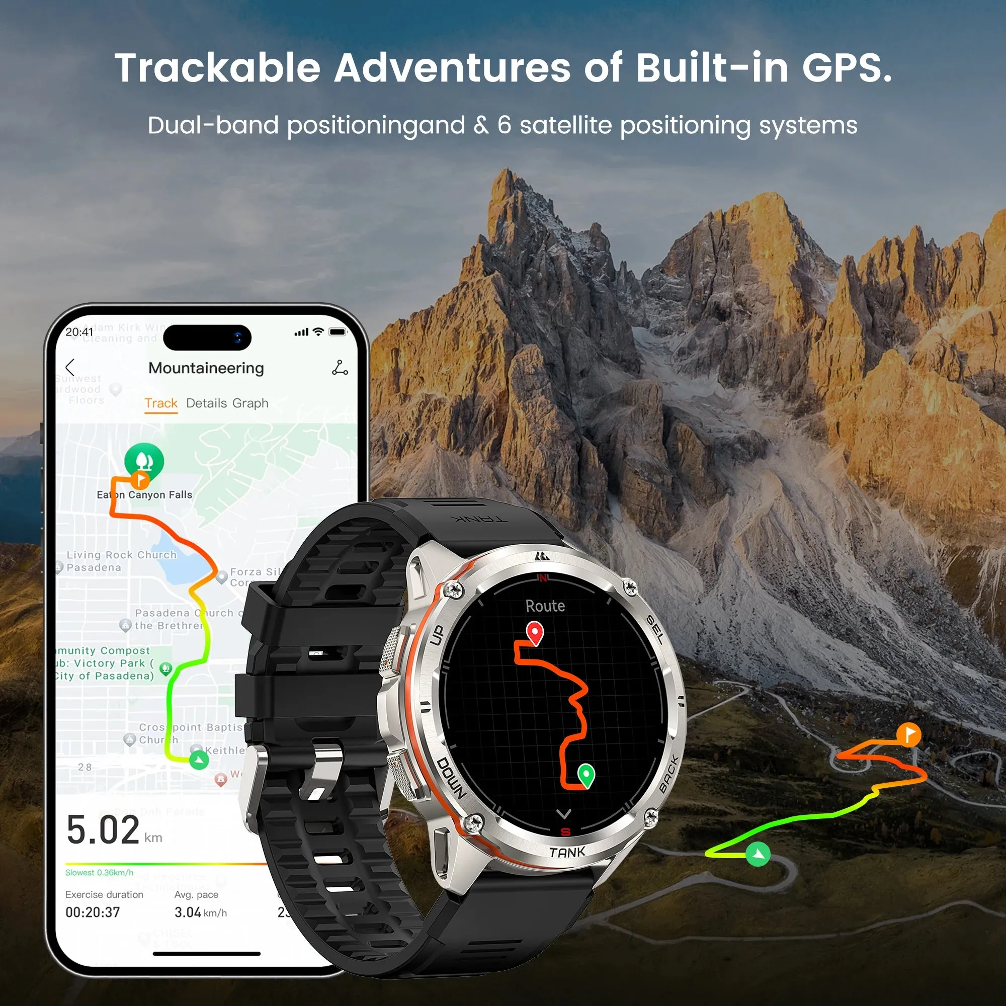 Kospet Tank T3 Ultra GPS Smartwatch with FREE Strap and Screen Protector