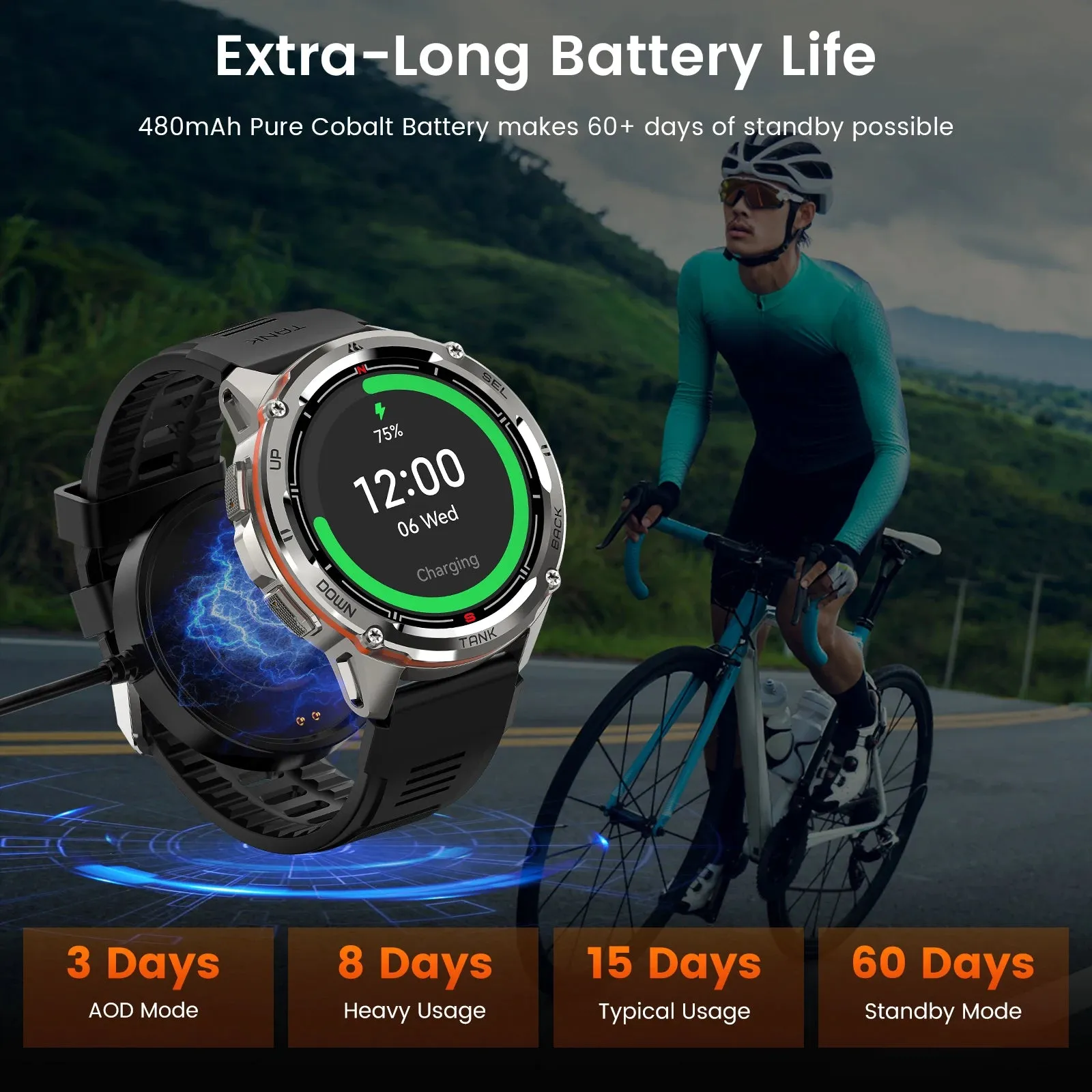 Kospet Tank T3 Ultra GPS Smartwatch with FREE Strap and Screen Protector