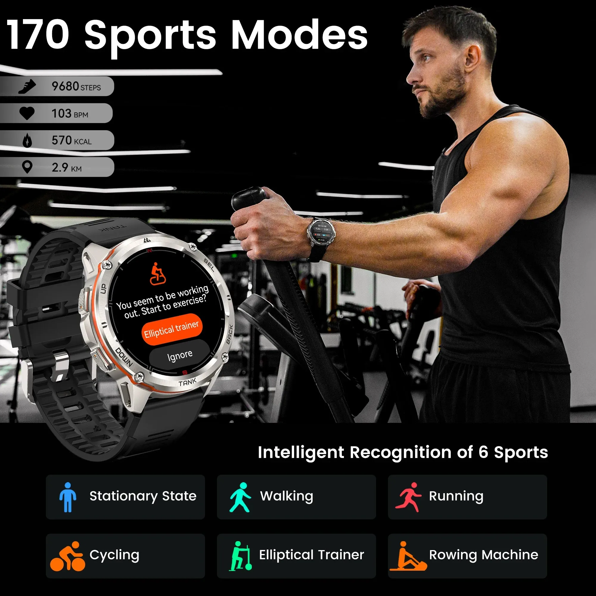 Kospet Tank T3 Ultra GPS Smartwatch with FREE Strap and Screen Protector