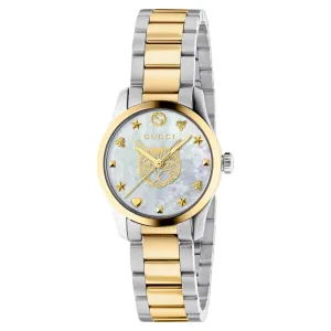 Ladies' Gucci G-Timeless Mother-of-Pearl Dial Two-Tone Watch YA1265012