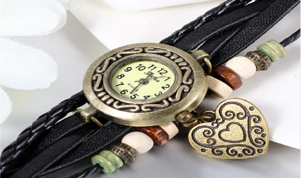 Lancardo Fashion Punk Bracelet Dress Leather Montres Watch