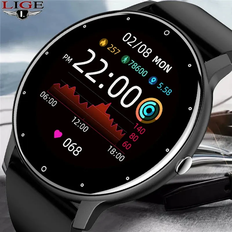 LIGE Smart Watch - Full Touch Fitness Tracker