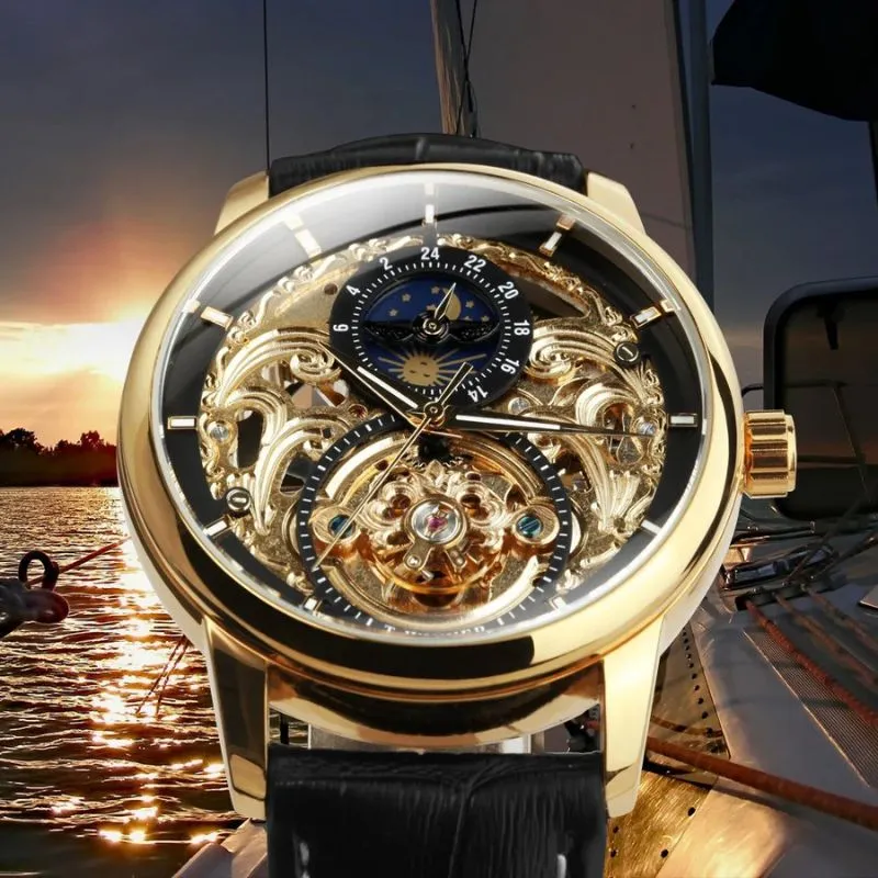 Lunar Cycle Skeleton Automatic Timepiece