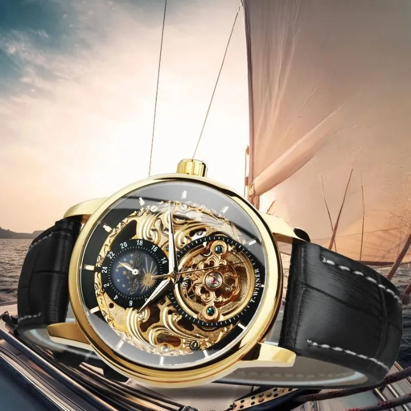Lunar Cycle Skeleton Automatic Timepiece