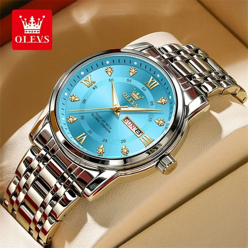 Luxury Top Brand  Quartz Watch for Men Stainless Steel Waterproof Watches Classic Business Men'S Wristwatch (Exclusive New)